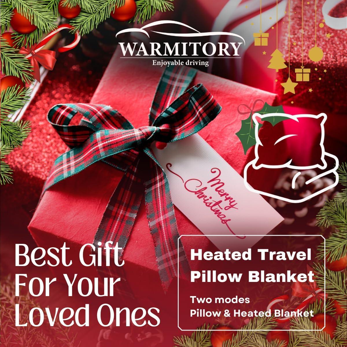 Manta Calentada 12V WARMITORY 2-en-1 Plegable y Portátil