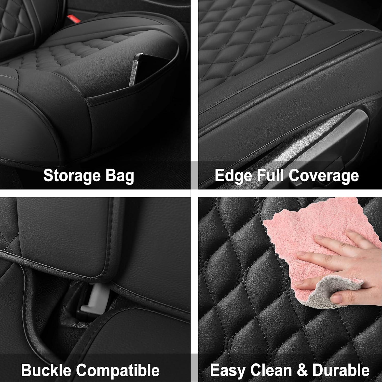Fundas de Asiento de Coche Vankerful Ajuste Universal Negro