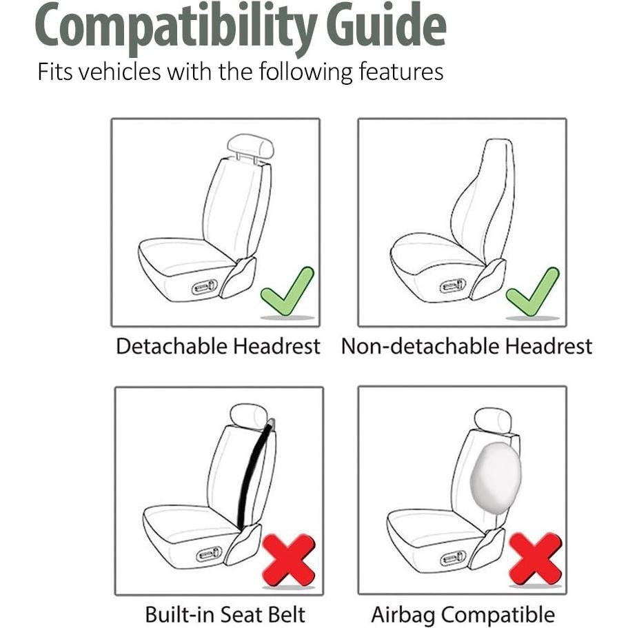 Fundas de Asiento de Coche FH Group Negro Ajuste Universal