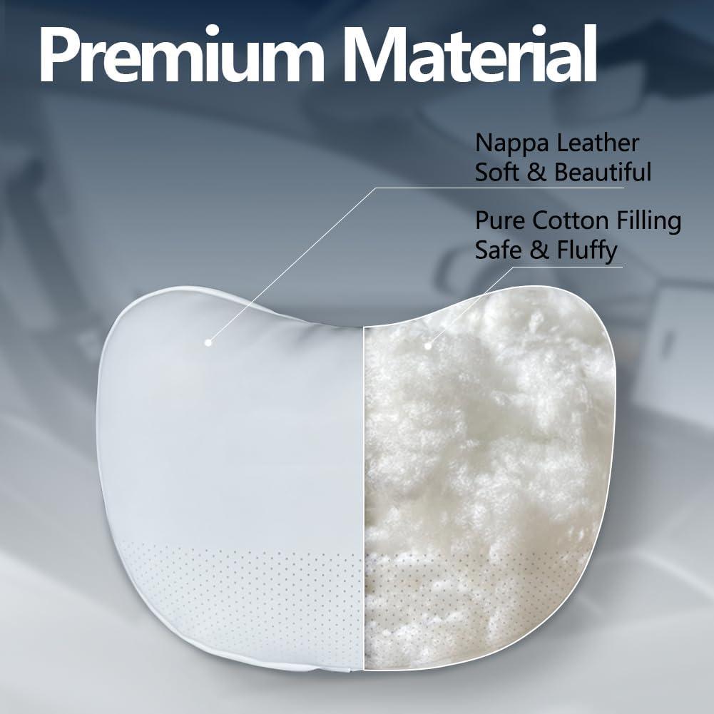 Almohada de Cuello TESBEAUTY Cuero Nappa Ajustable 2 Piezas