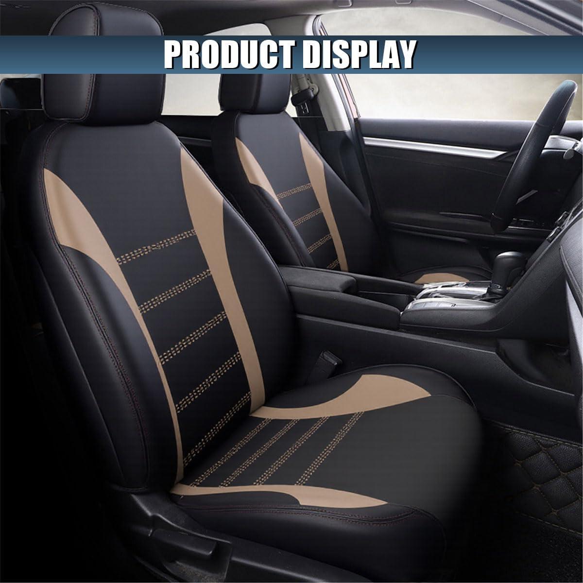 Fundas de Asiento Delantero ZIMISI Beige Ajuste Universal