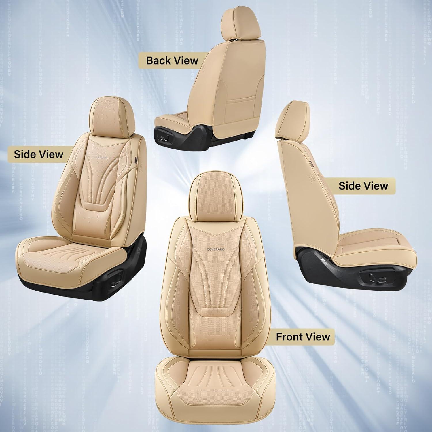 Cubiertas de Asiento de Coche Coverado Beige Juego Completo 5 Piezas