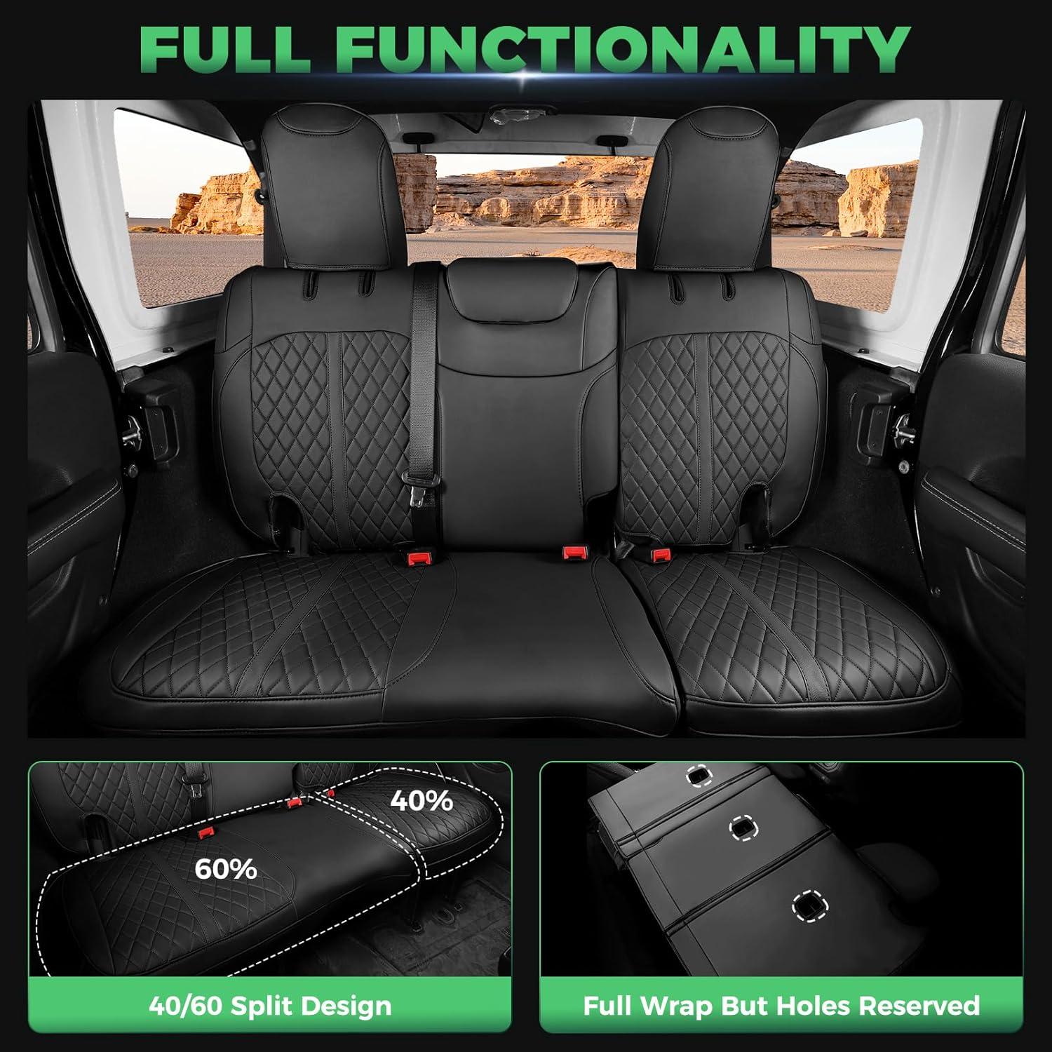 Funda de Asiento Jeep Wrangler 4Puertas 2018-2025 RIDEPOSH Negra