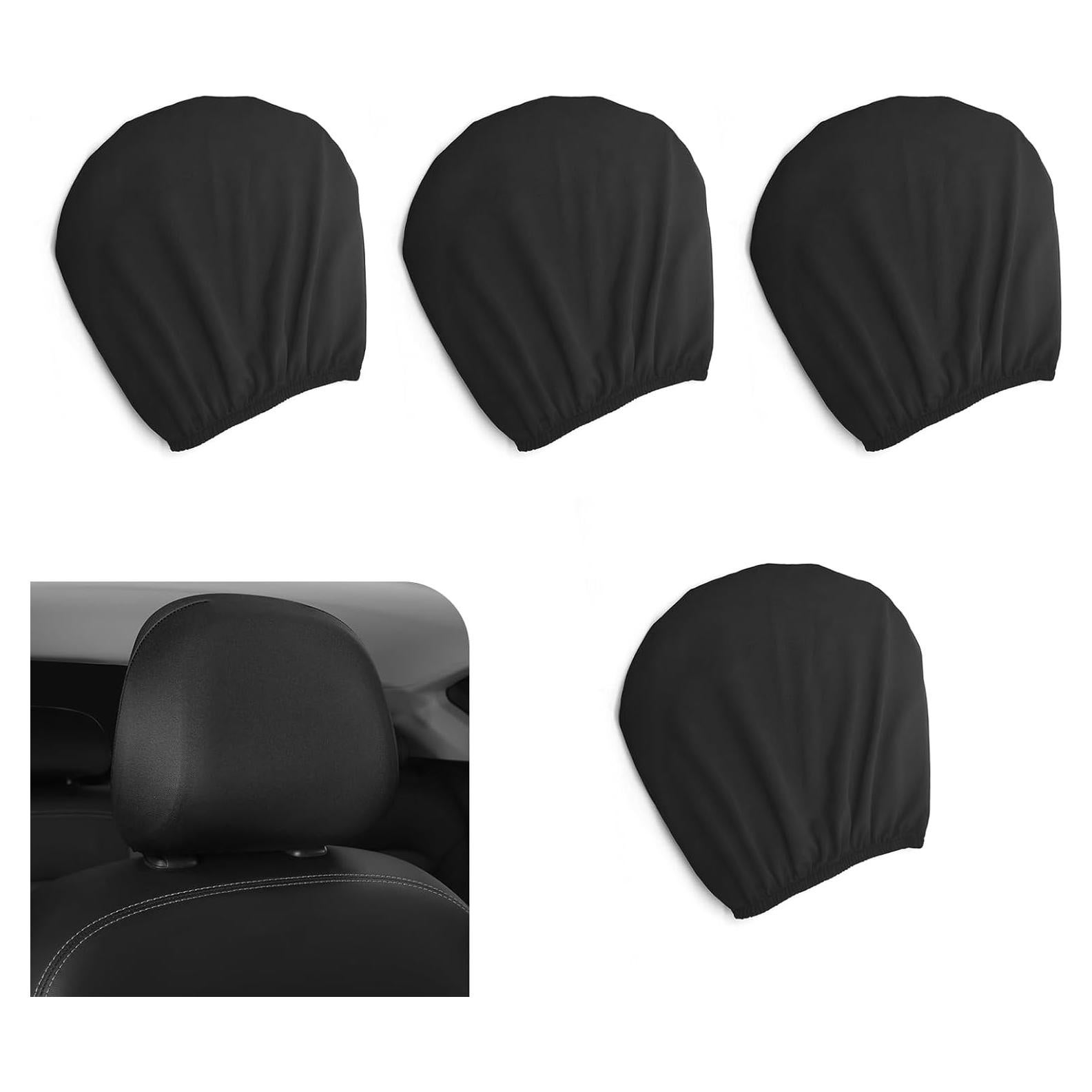 Funda de Reposacabezas de Coche Lekudo 4 PCS Negra Universal