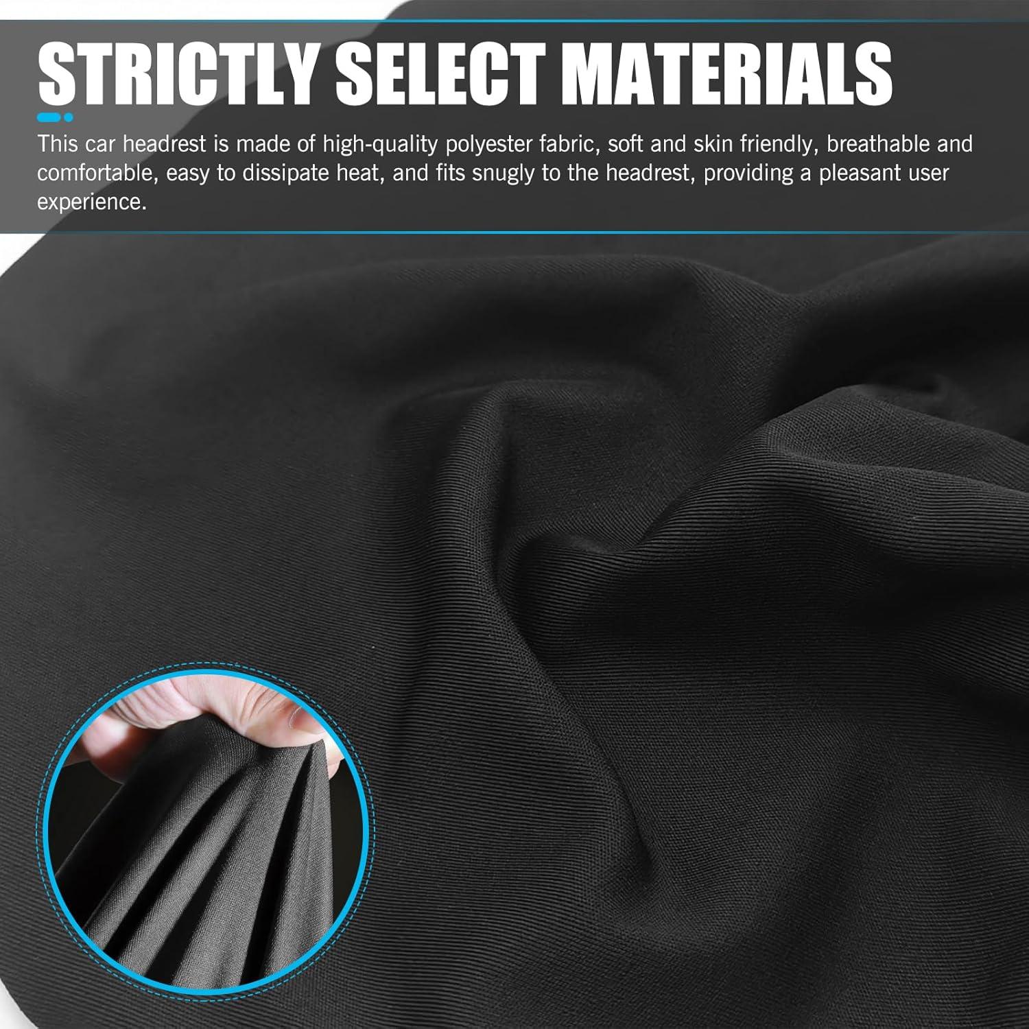 Funda de Reposacabezas de Coche Lekudo 4 PCS Negra Universal