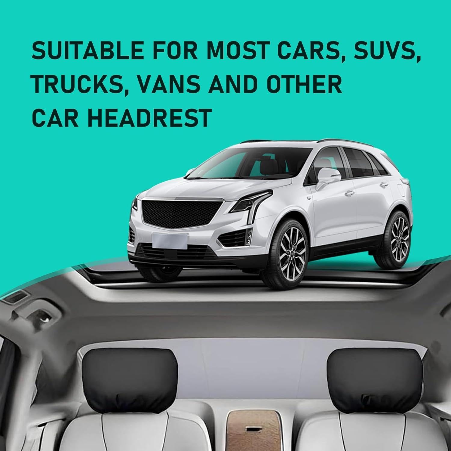 Funda Protectora Reposacabezas Coche Sumjig 2 PCS Negro