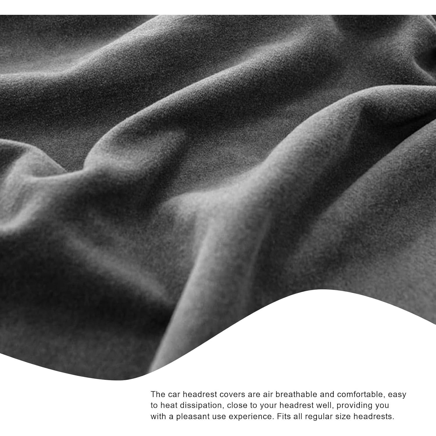 Pack 2 Fundas de Cabecera de Asiento de Coche Flygun Gris