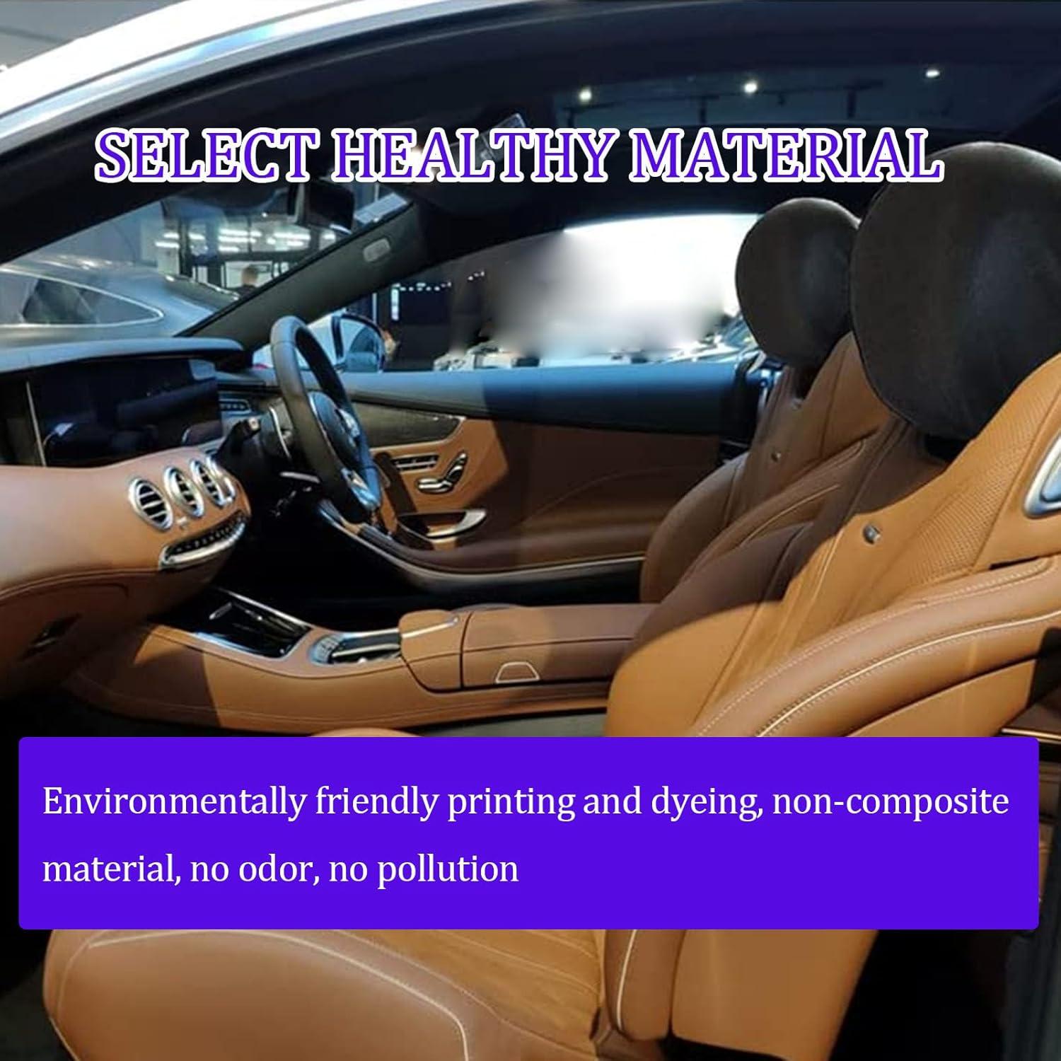 Cubiertas de Reposacabezas de Coche Getfay 2 PCS 25x28 cm Negro