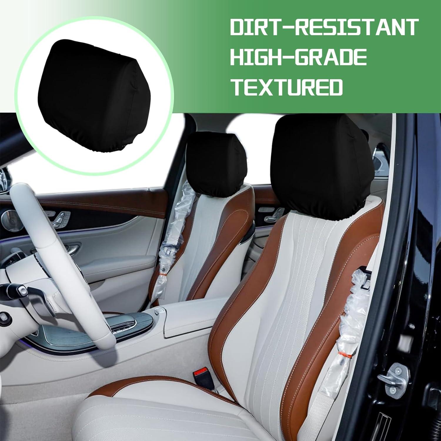 Funda de Reposacabezas de Coche 2 PCS GRANDI Negra Universal