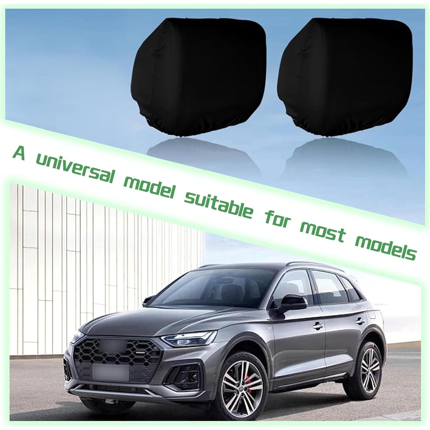 Funda de Reposacabezas de Coche 2 PCS GRANDI Negra Universal