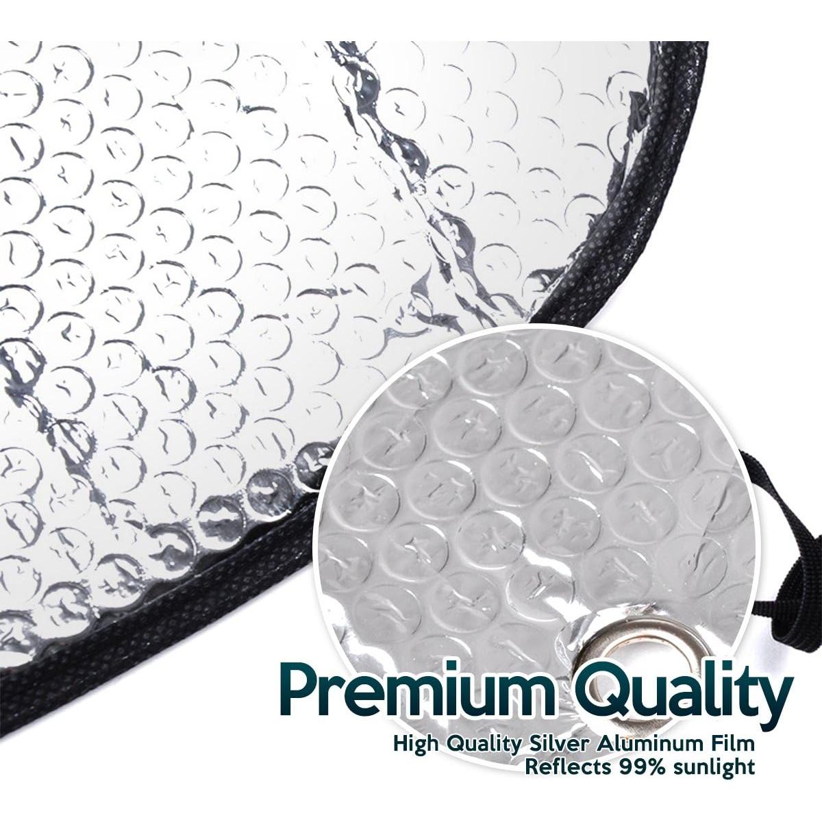 Sombrilla Solar Plegable ZONETECH 127x58cm Plateada