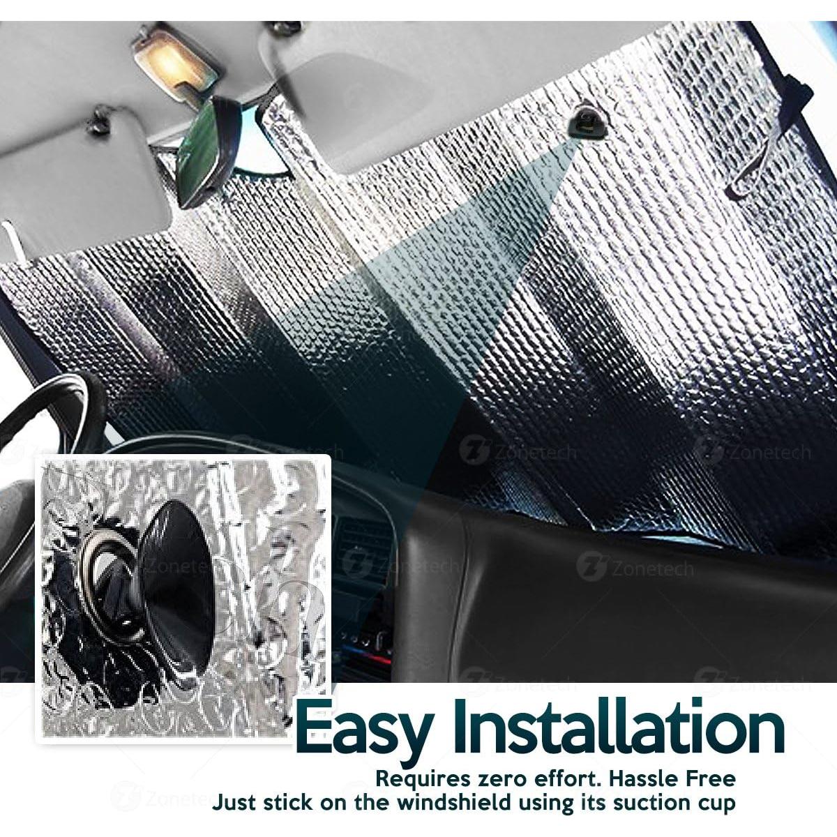 Sombrilla Solar Plegable ZONETECH 127x58cm Plateada