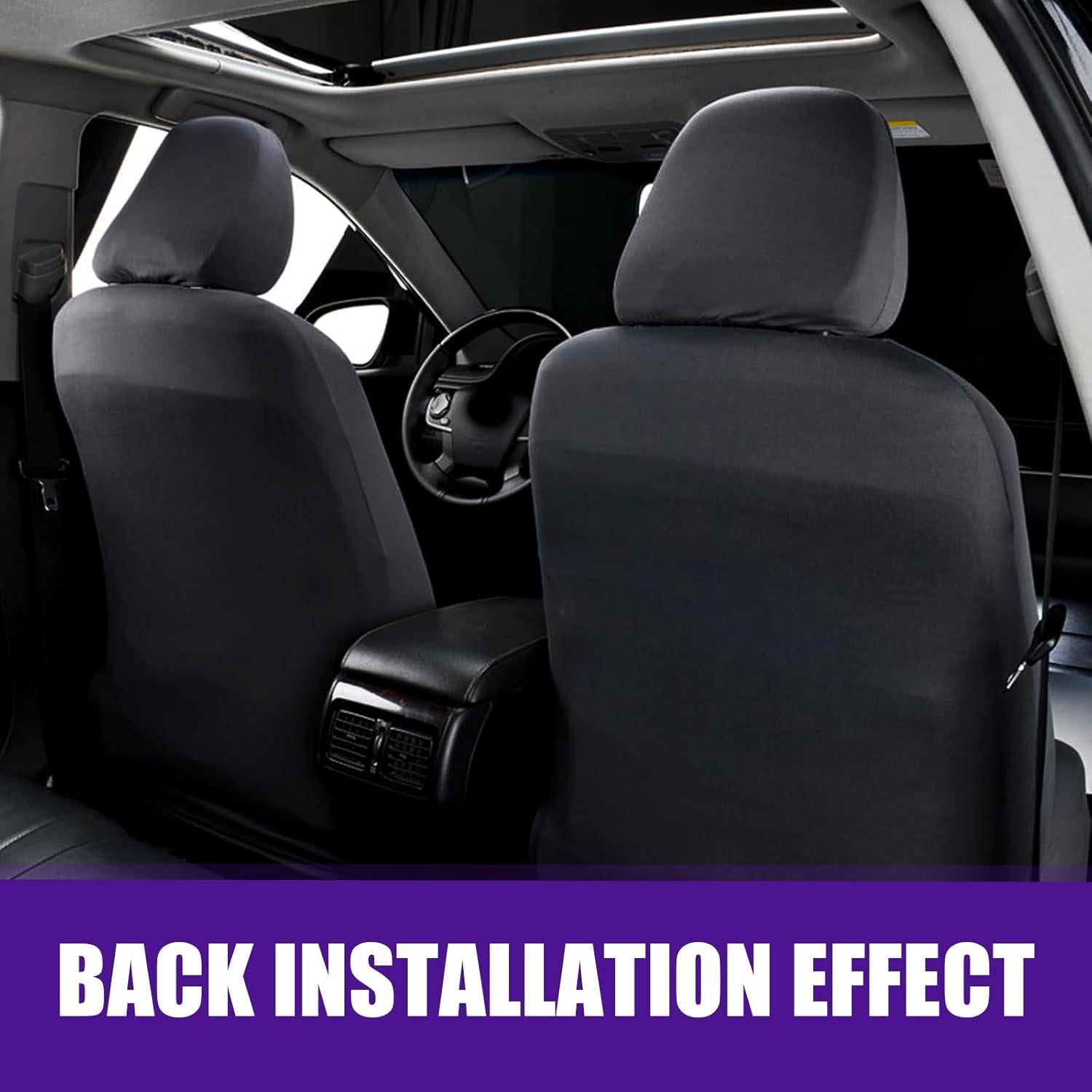 Cubiertas de Reposacabezas de Coche Jewkot 2 Piezas Negras