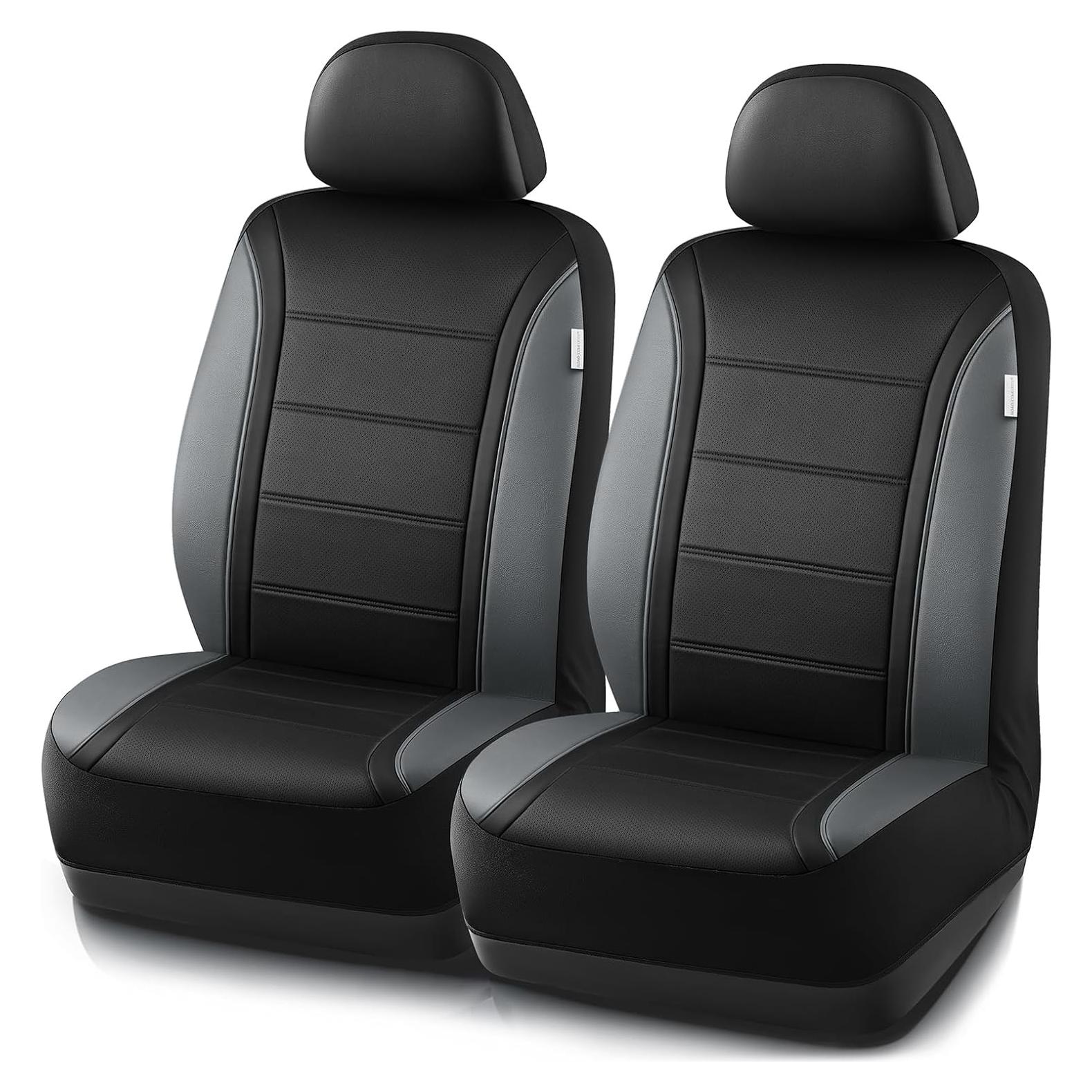 Fundas de Asiento de Cuero Road Comforts Gris Frontal - Universal