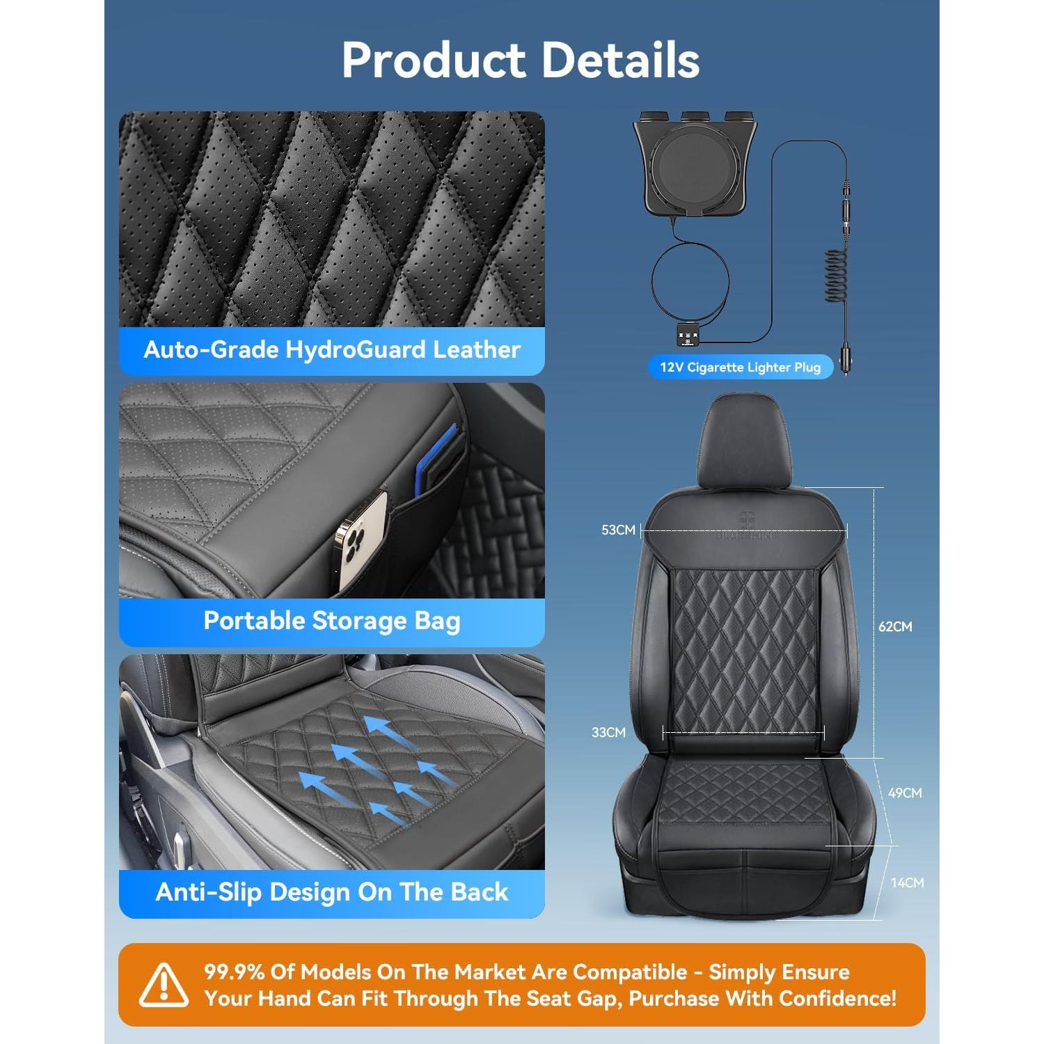 Cojín Enfriador de Asiento de Coche GCDZFYG 12V Universal