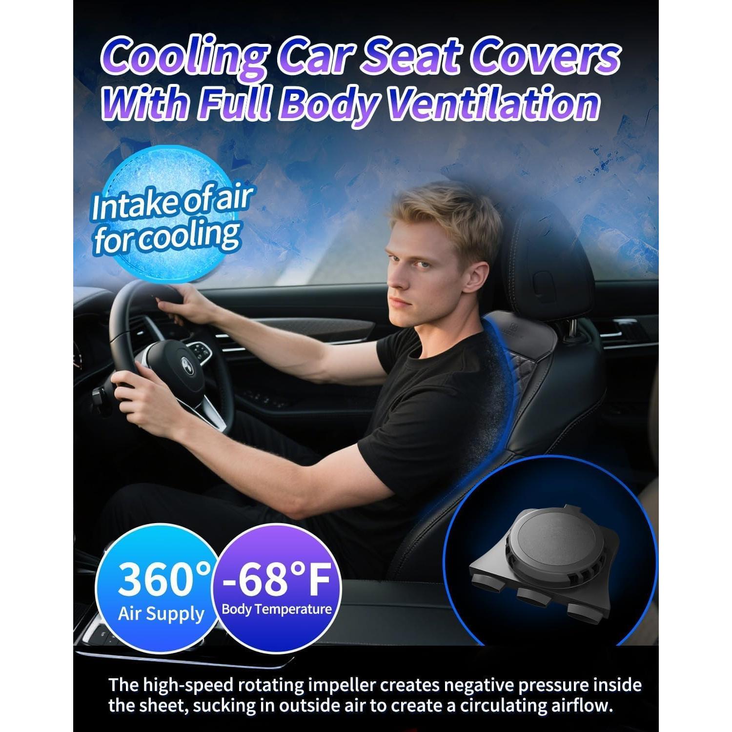 Cojín Enfriador de Asiento de Coche GCDZFYG 12V Universal