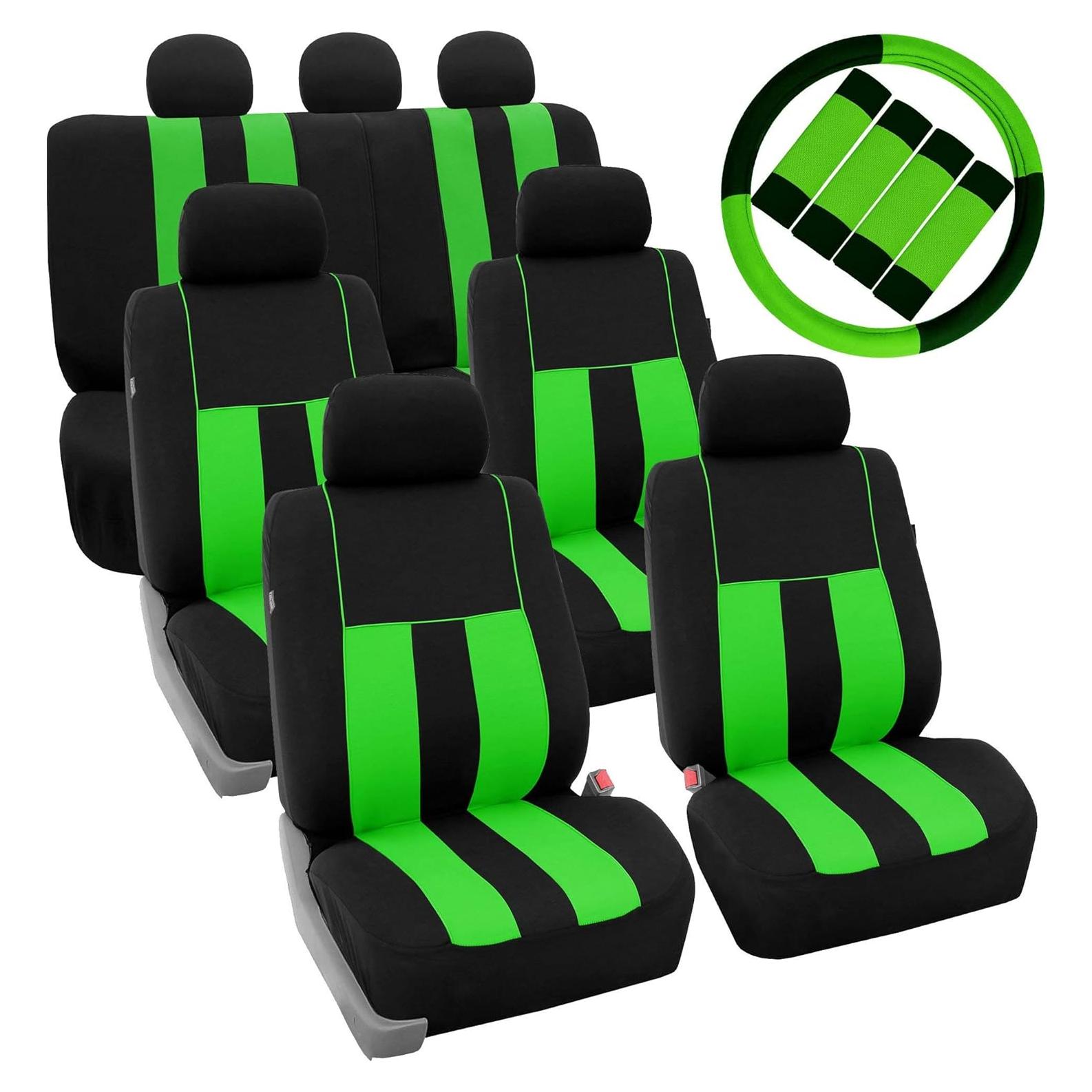 Fundas de Asiento de Coche FH Group Verde/Negro 7 Asientos
