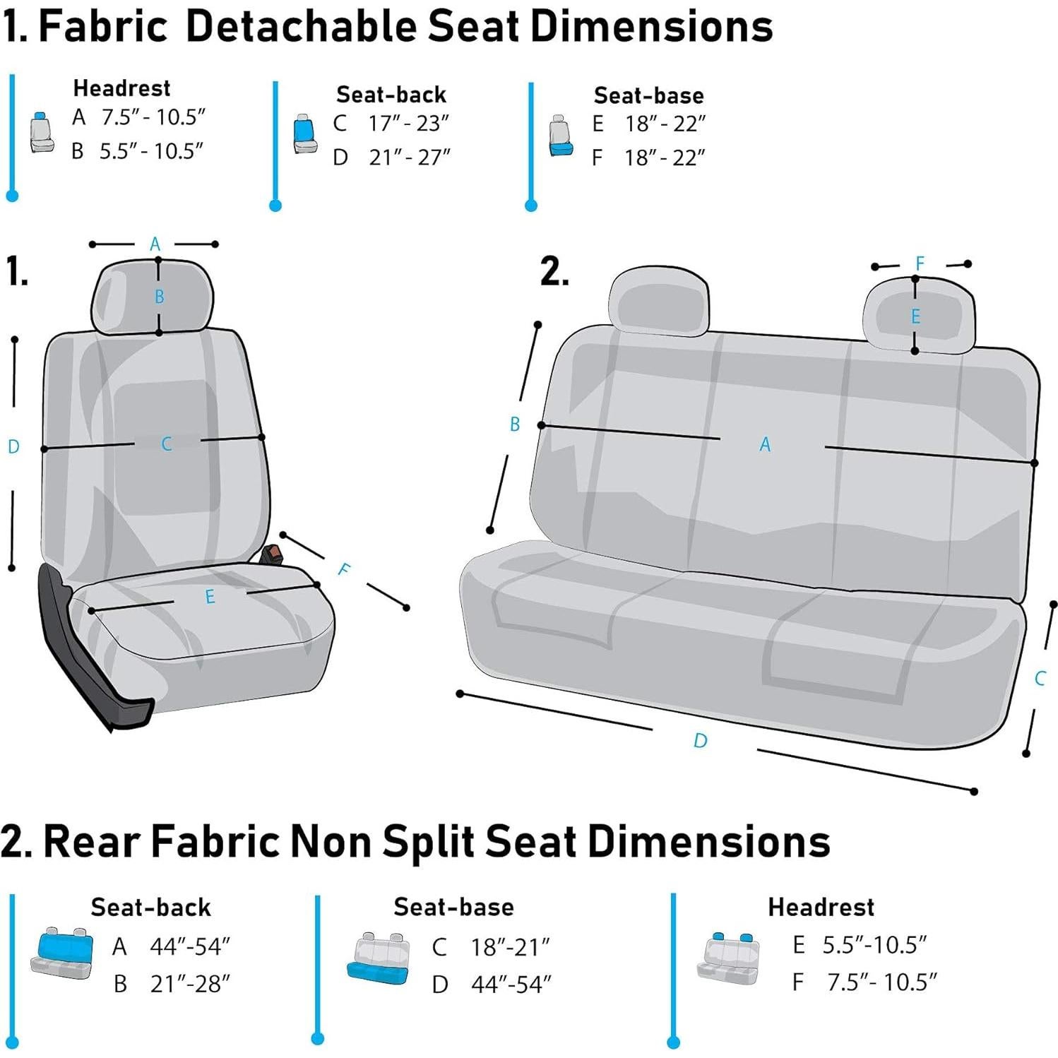 Fundas de Asiento de Coche FH Group Ajuste Universal Negro