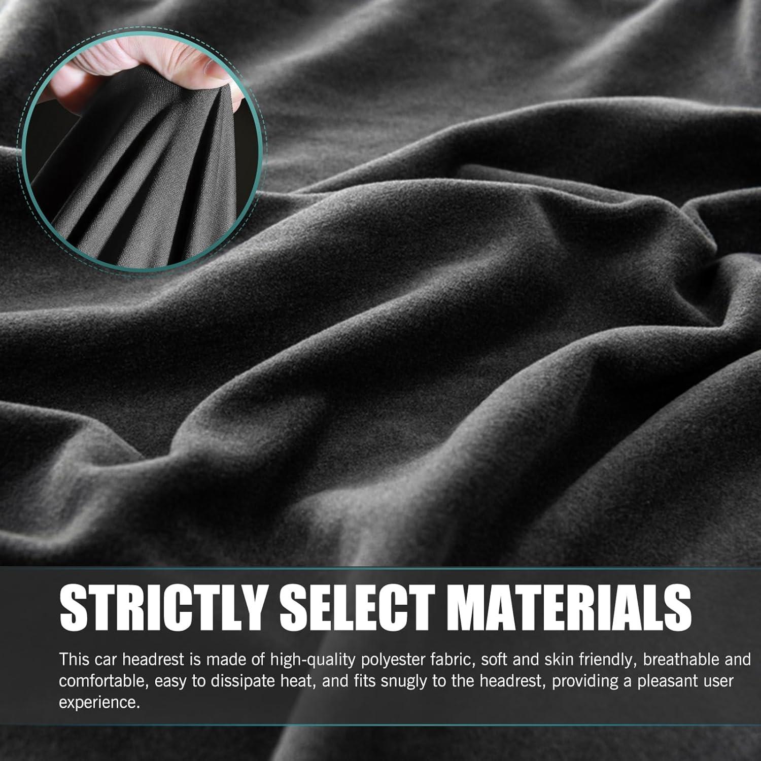 Funda de Reposacabezas de Coche Zikefest 2 Pcs Negra Universal