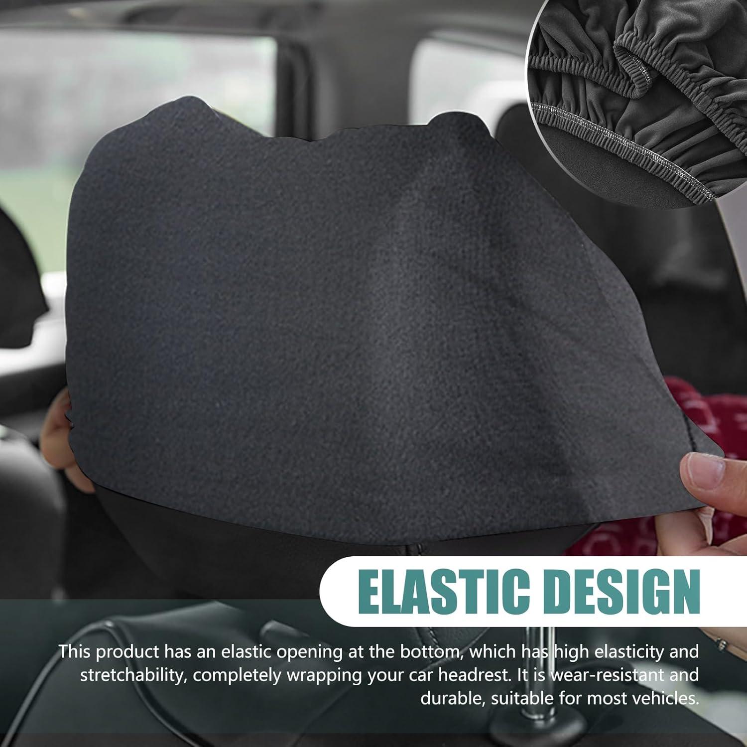 Funda de Reposacabezas de Coche Zikefest 2 Pcs Negra Universal