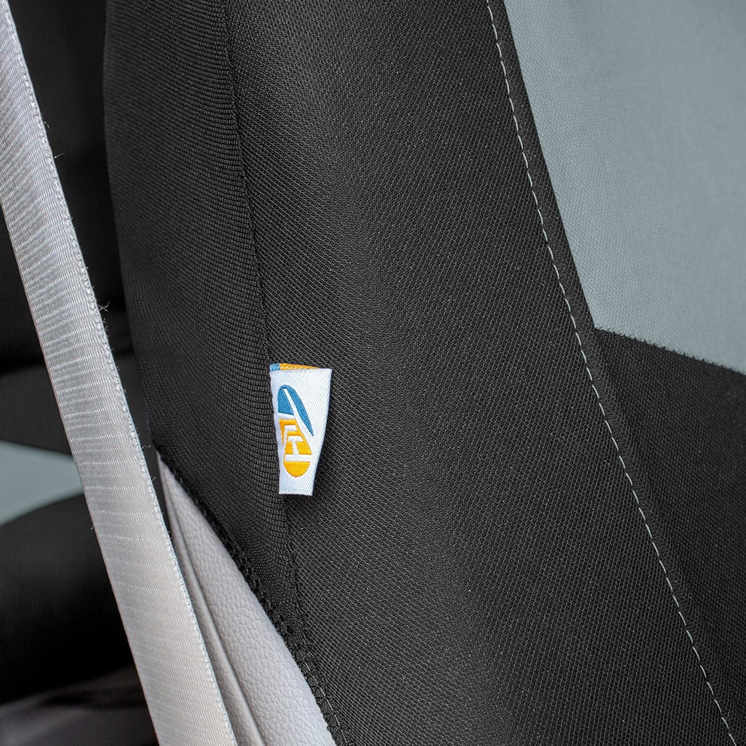 Cubiertas de Asiento de Automóvil TLH Universal Gris Tela 2 Piezas