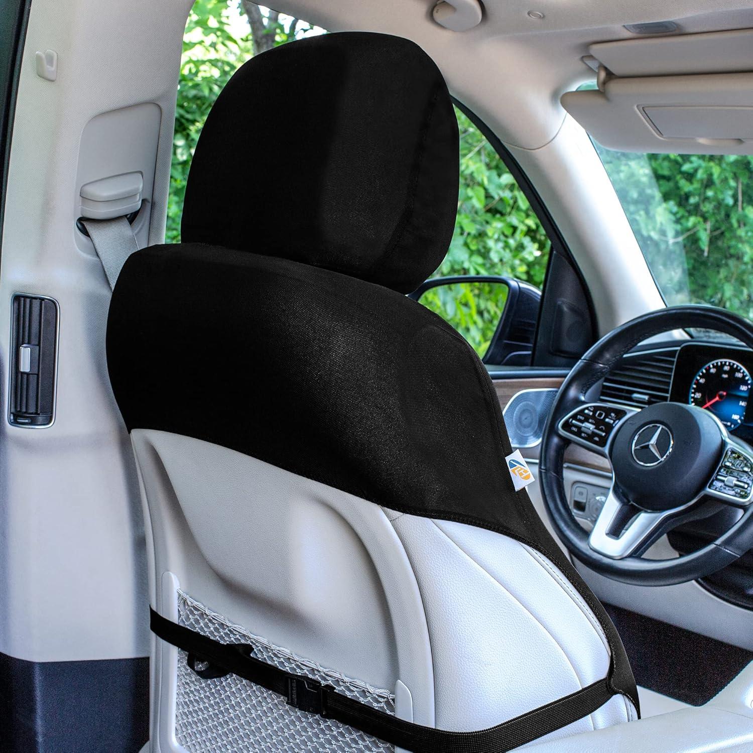 Cubiertas de Asiento de Automóvil TLH Universal Gris Tela 2 Piezas