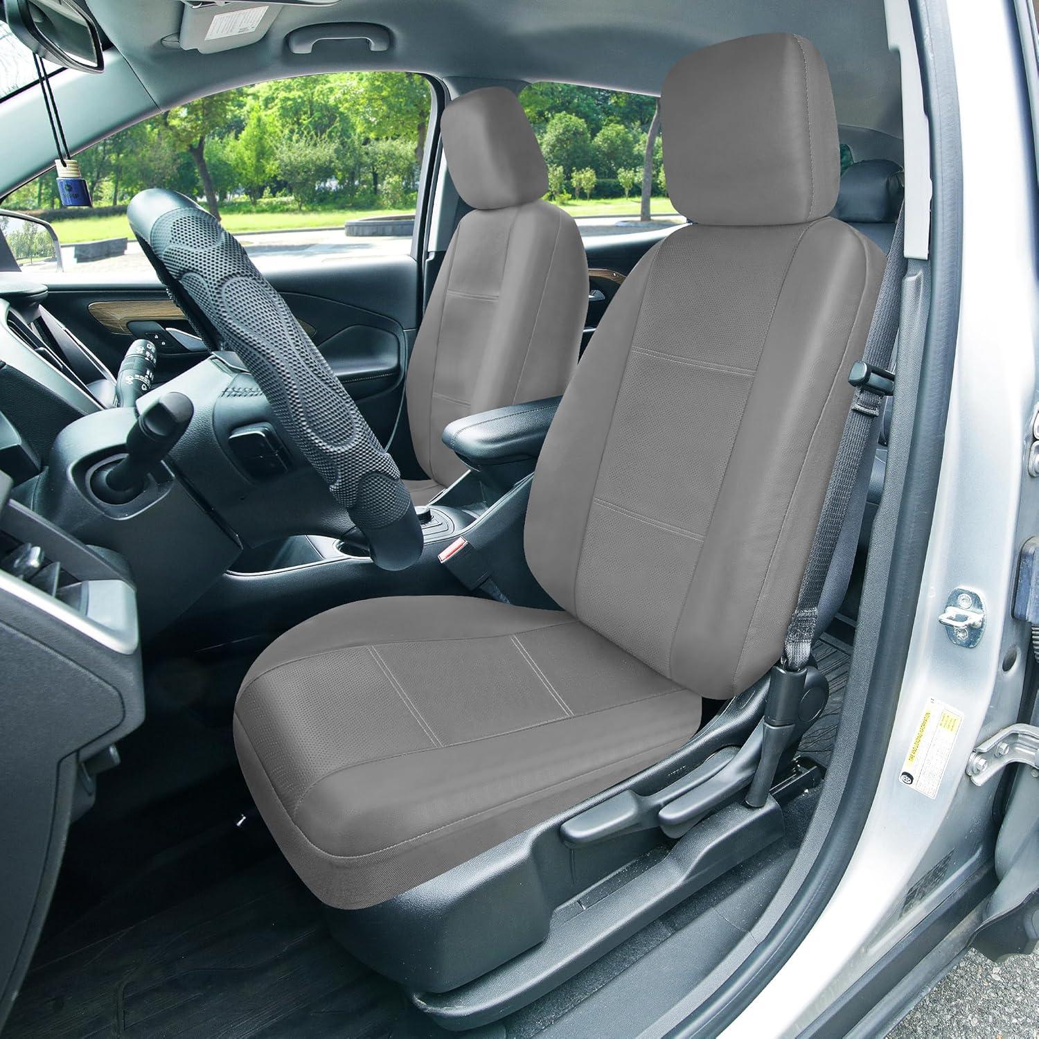 Fundas de Asiento de Coche FH Group PU007128GRAY-AVC 8 Asientos