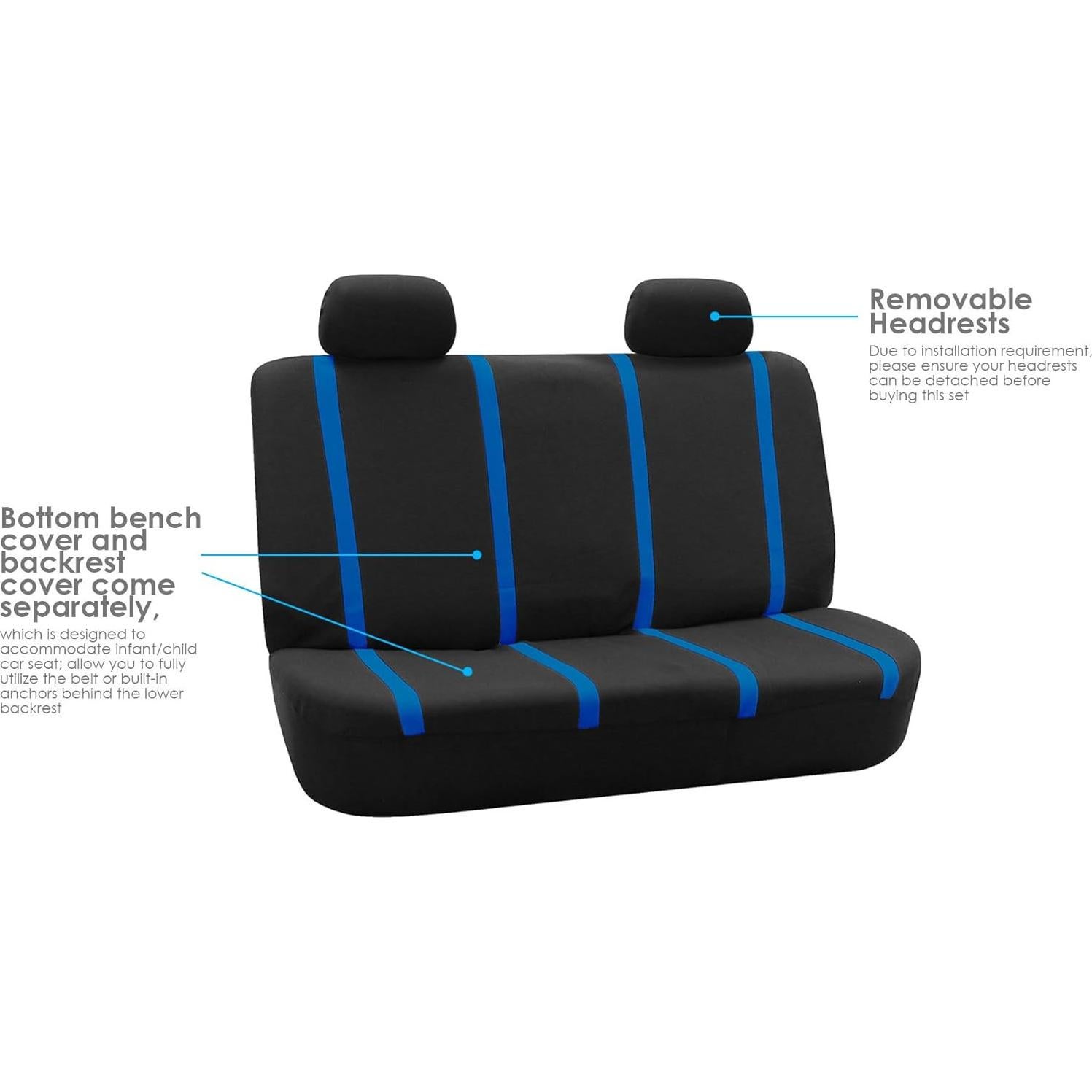 Fundas de Asiento Automotriz FH Group Azul Ajuste Universal