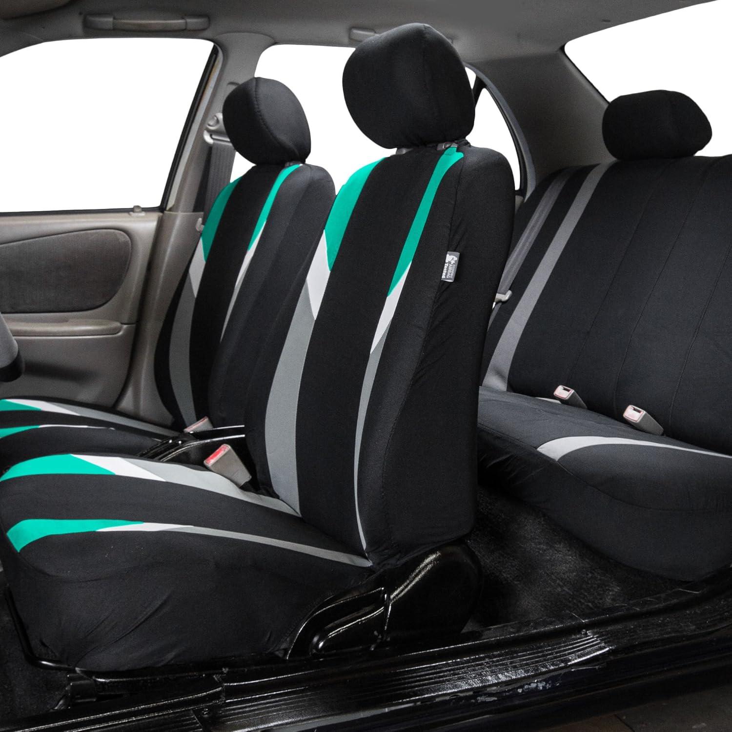 Fundas de Asiento Universales FH Group Menta - Lavables y Compatibles con Airbags