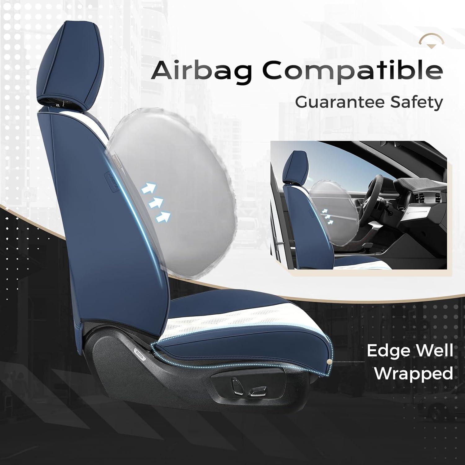 Cubiertas de Asientos de Auto Coverado SCU048 Azul-Blanco