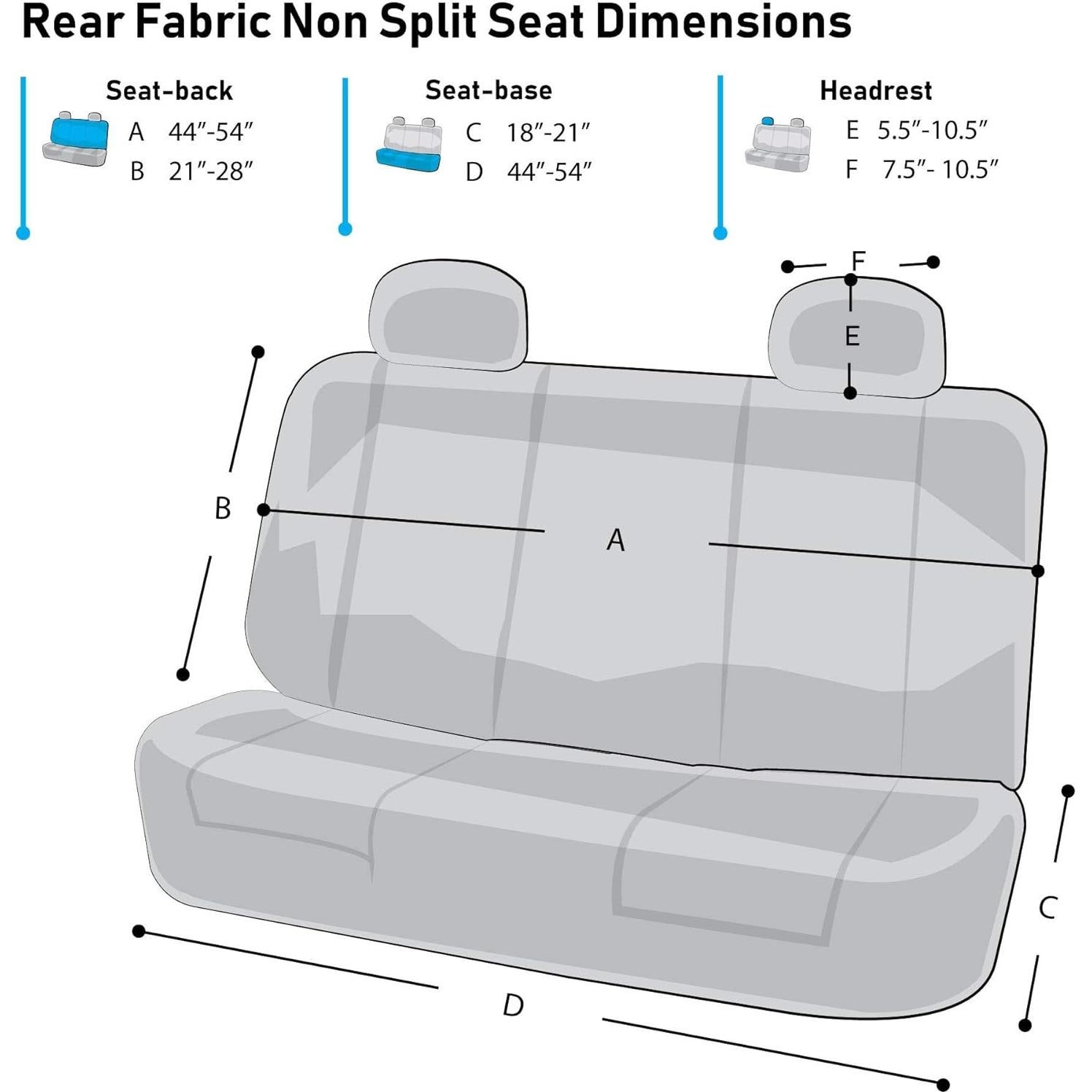 Funda de Asiento Trasero Universal FH Group Beige - Protector para Coche