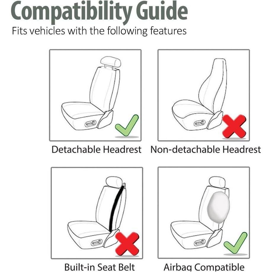 Fundas de Asiento de Neopreno Impermeables FH Group Beige