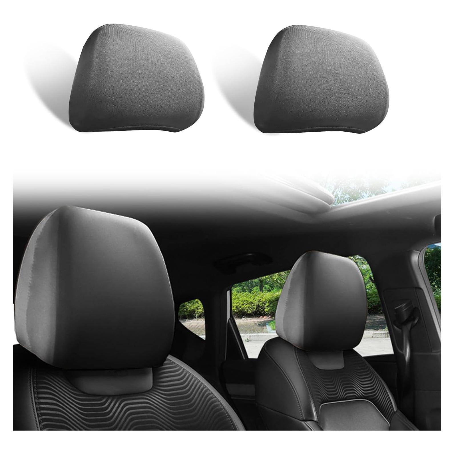 Funda de Cabecera de Asiento de Coche Smeyta SAZTT01 2 Pcs Gris