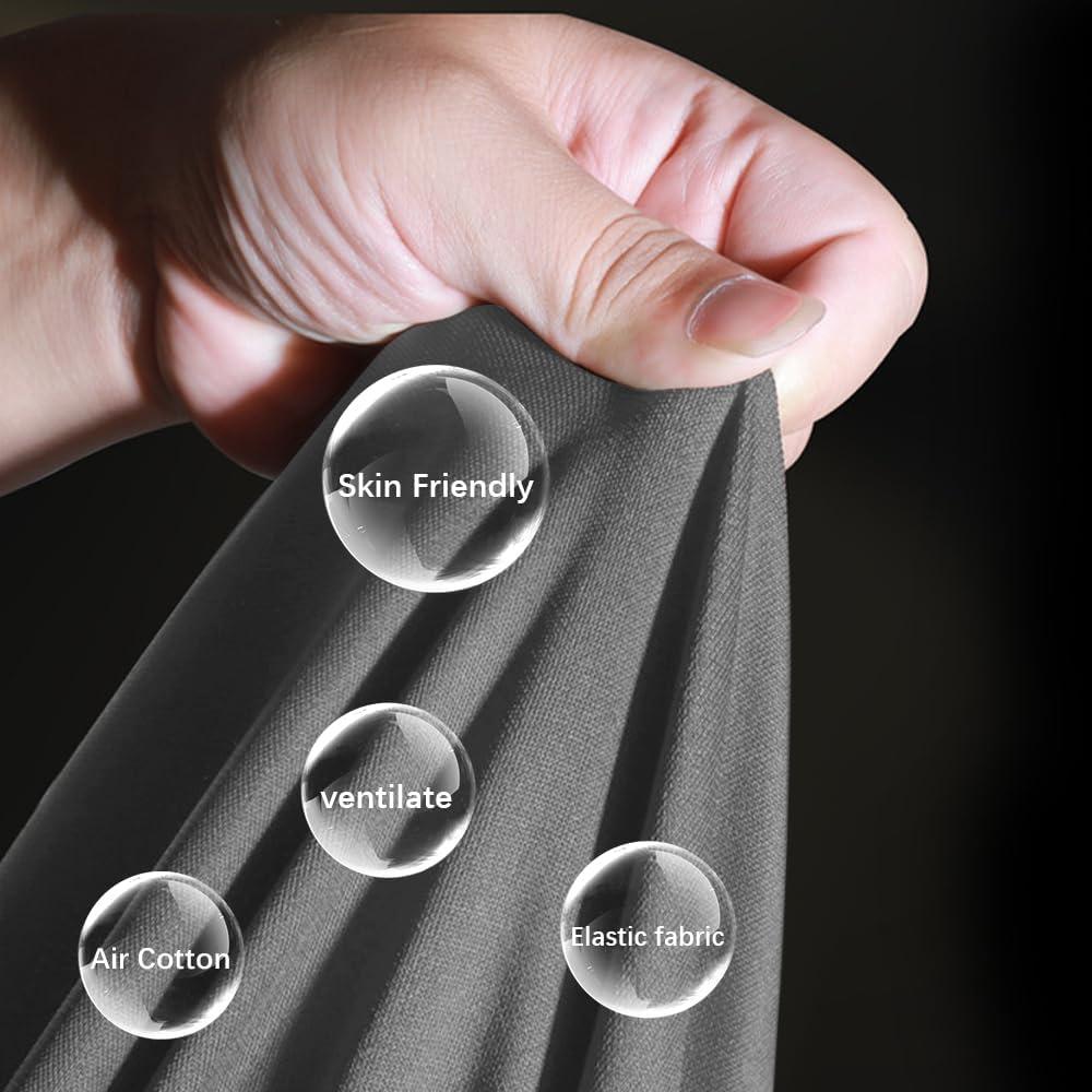 Funda de Cabecera de Asiento de Coche Smeyta SAZTT01 2 Pcs Gris