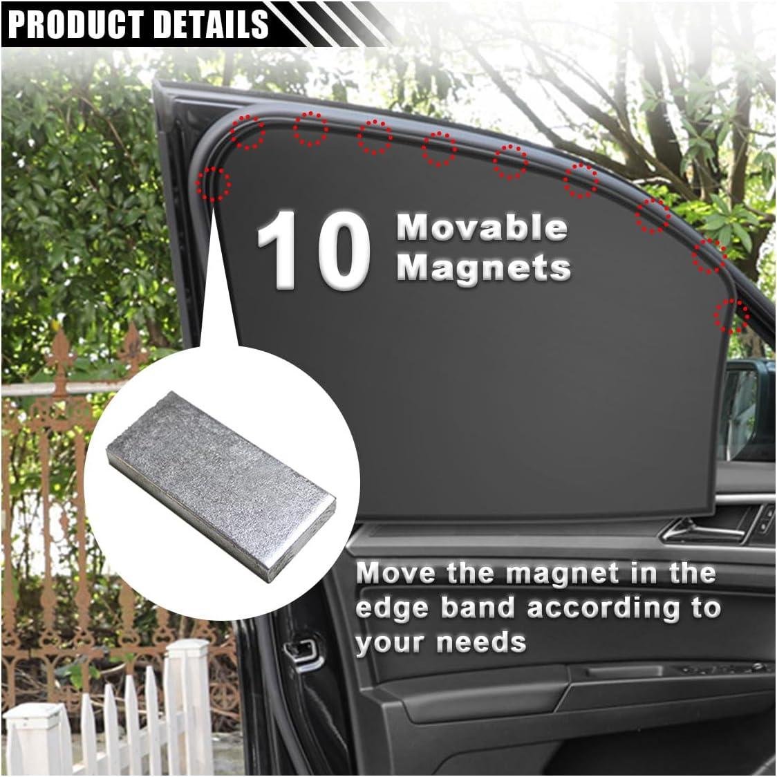 Cortinas Solares JOYCOURT para Ventanas Laterales de Coche 62x48cm