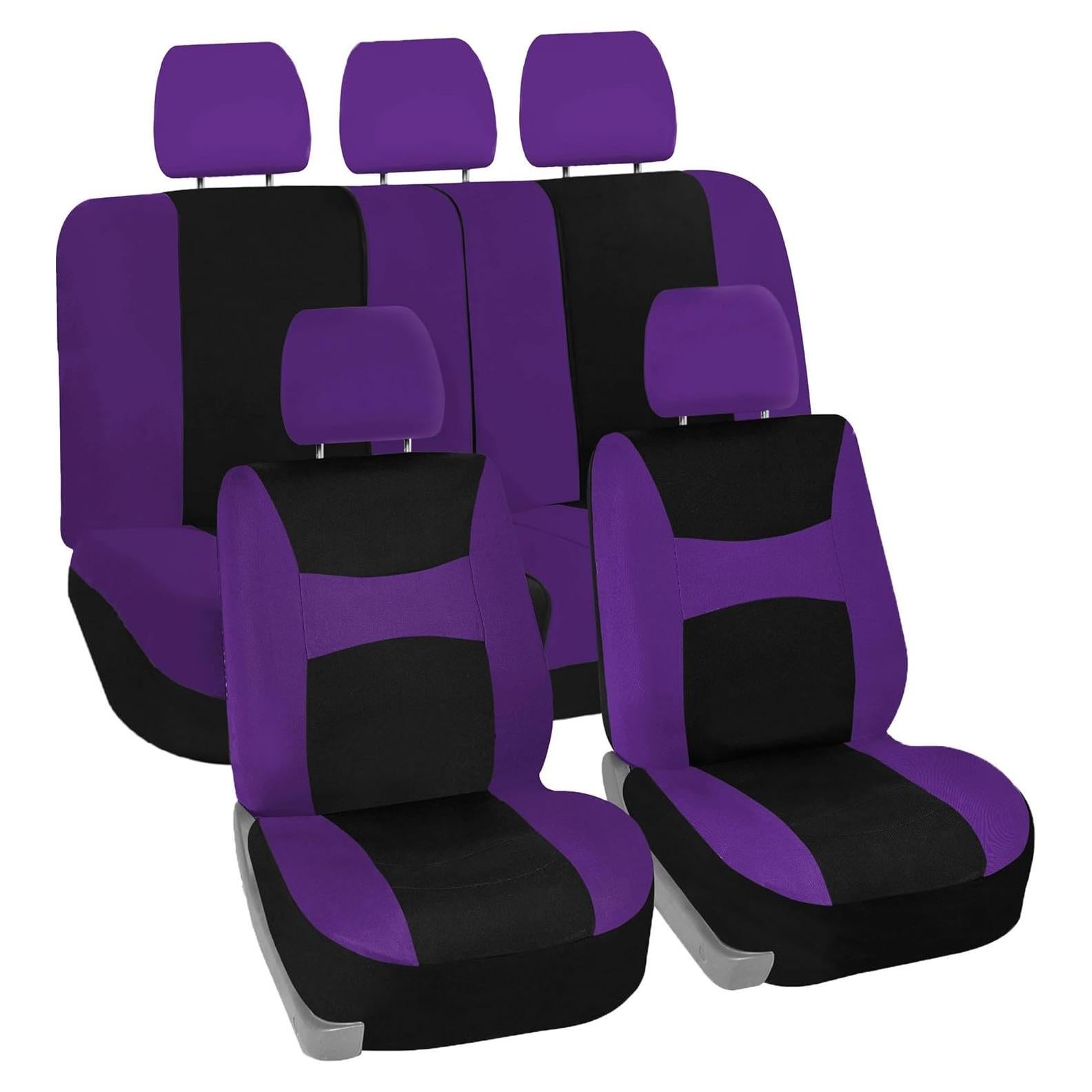 Fundas de Asiento de Coche FH Group Moradas Juego Completo