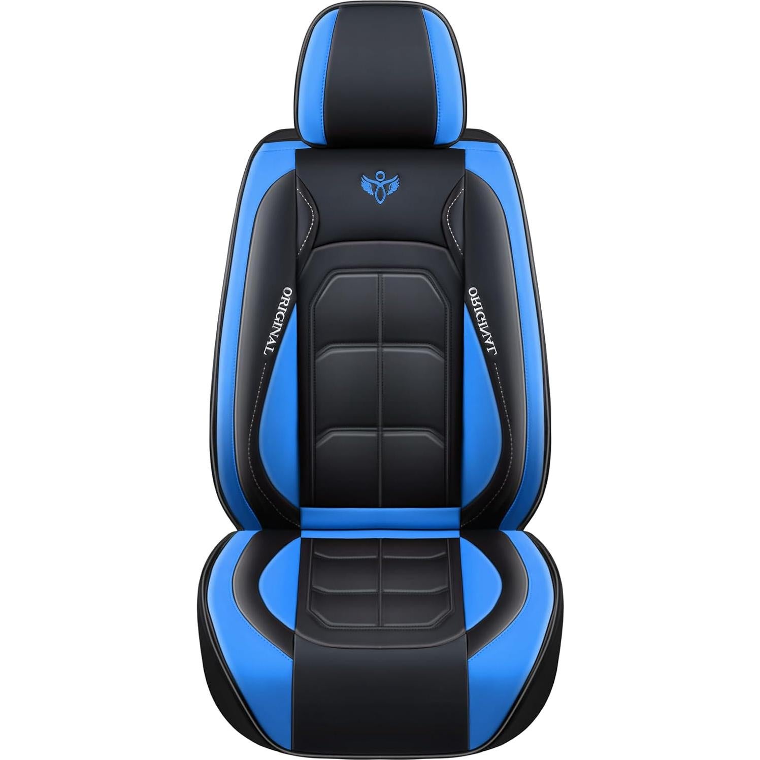 Fundas de Asiento de Auto Zvaluqy Zvaluqy05 Cuero Negro-Azul