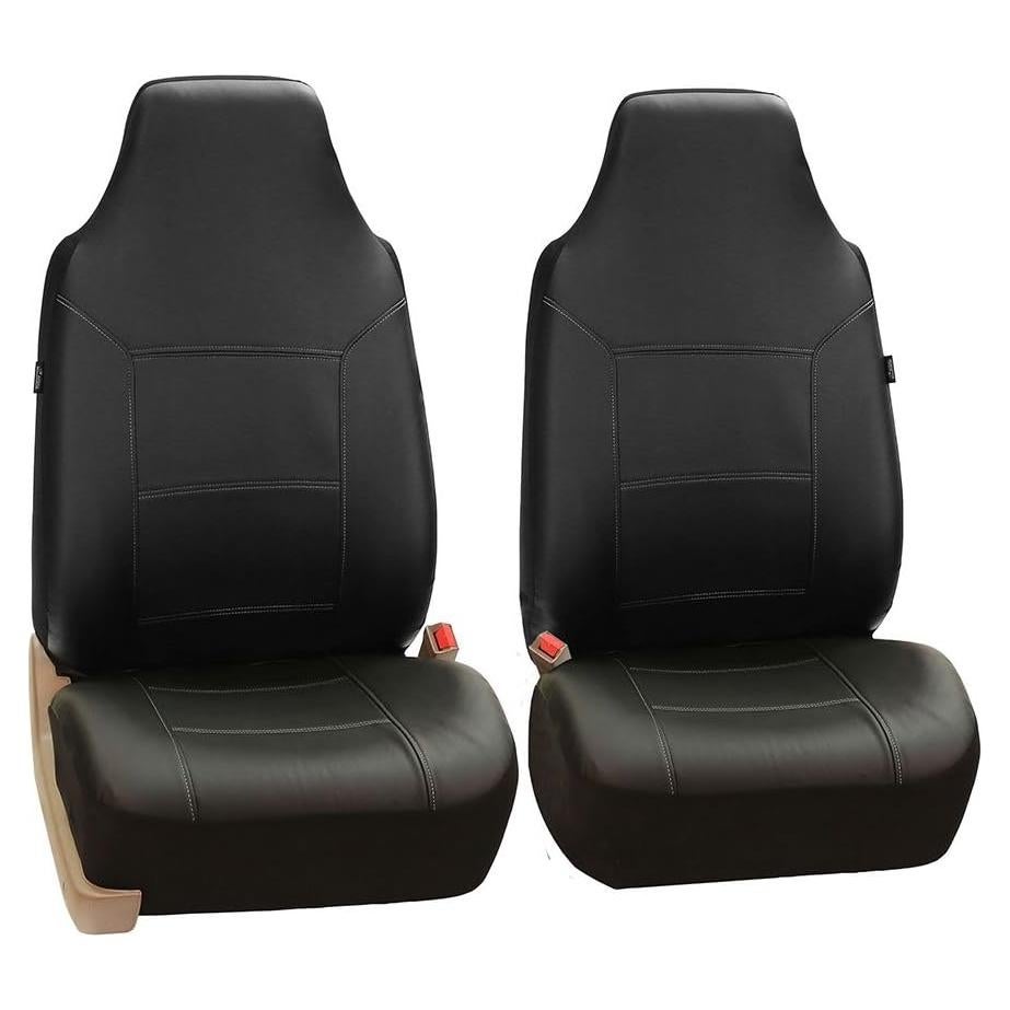 Cubiertas de Asiento de Cubo FH Group PU Cuero Negro - Ajuste Universal