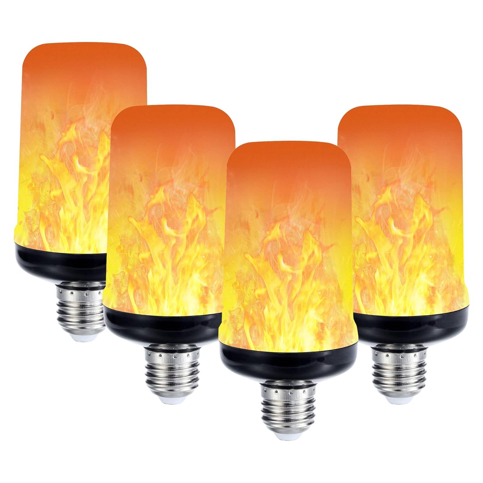 Bombillas LED de Efecto Llama Lpraer - 4 Paquetes, 14cm