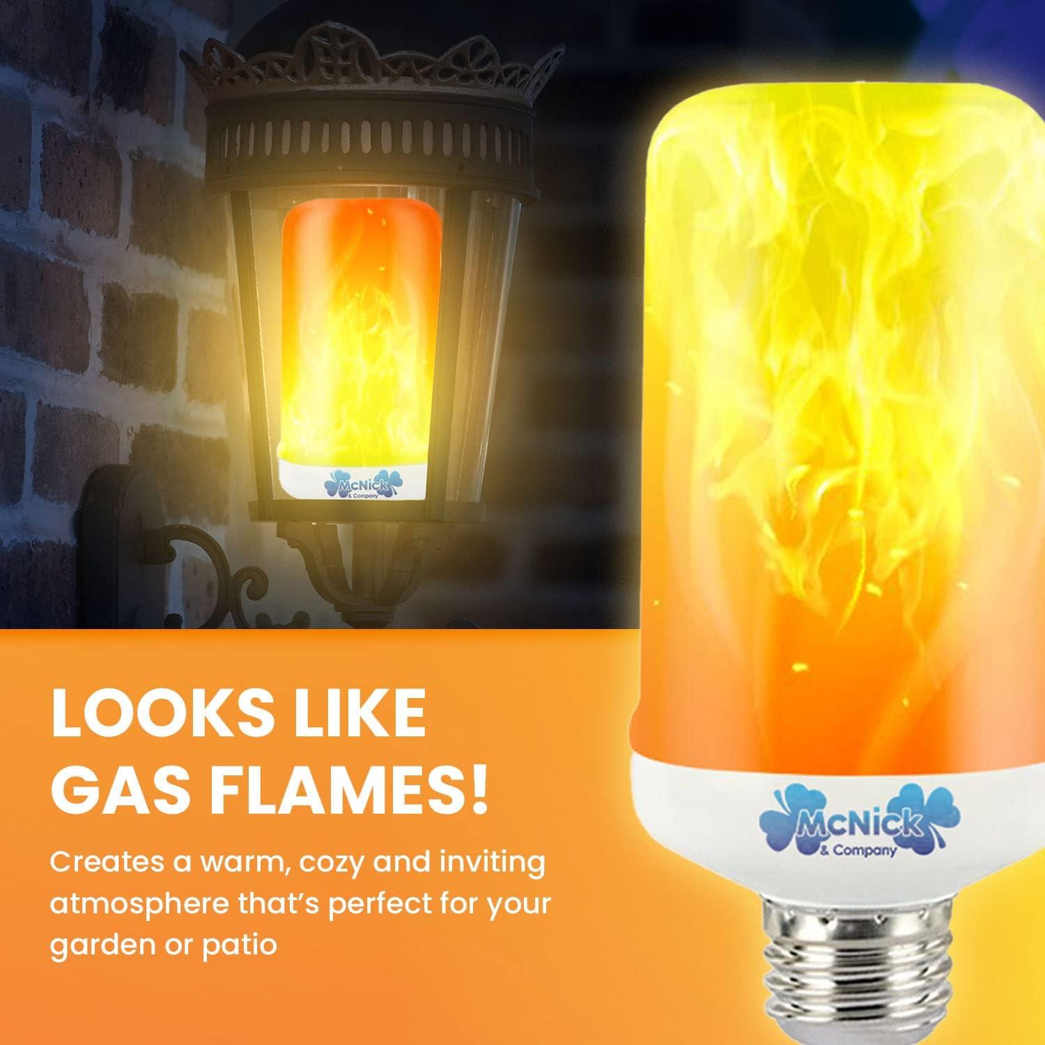 Bombillas LED de Llama MCNICK & COMPANY - 4 Modos E26