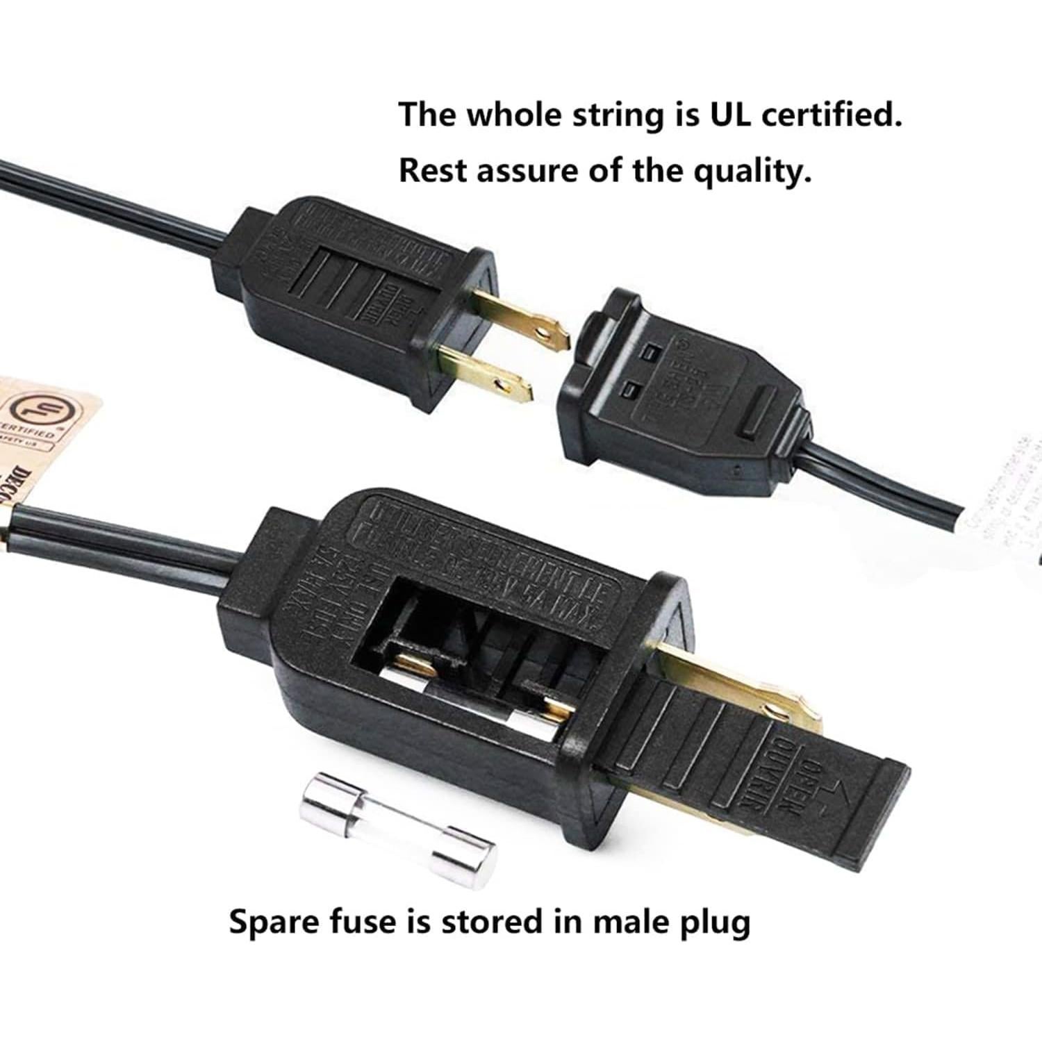 Luces de Cuerda C18 de Llama Parpadeante 3.05m Naranja E12