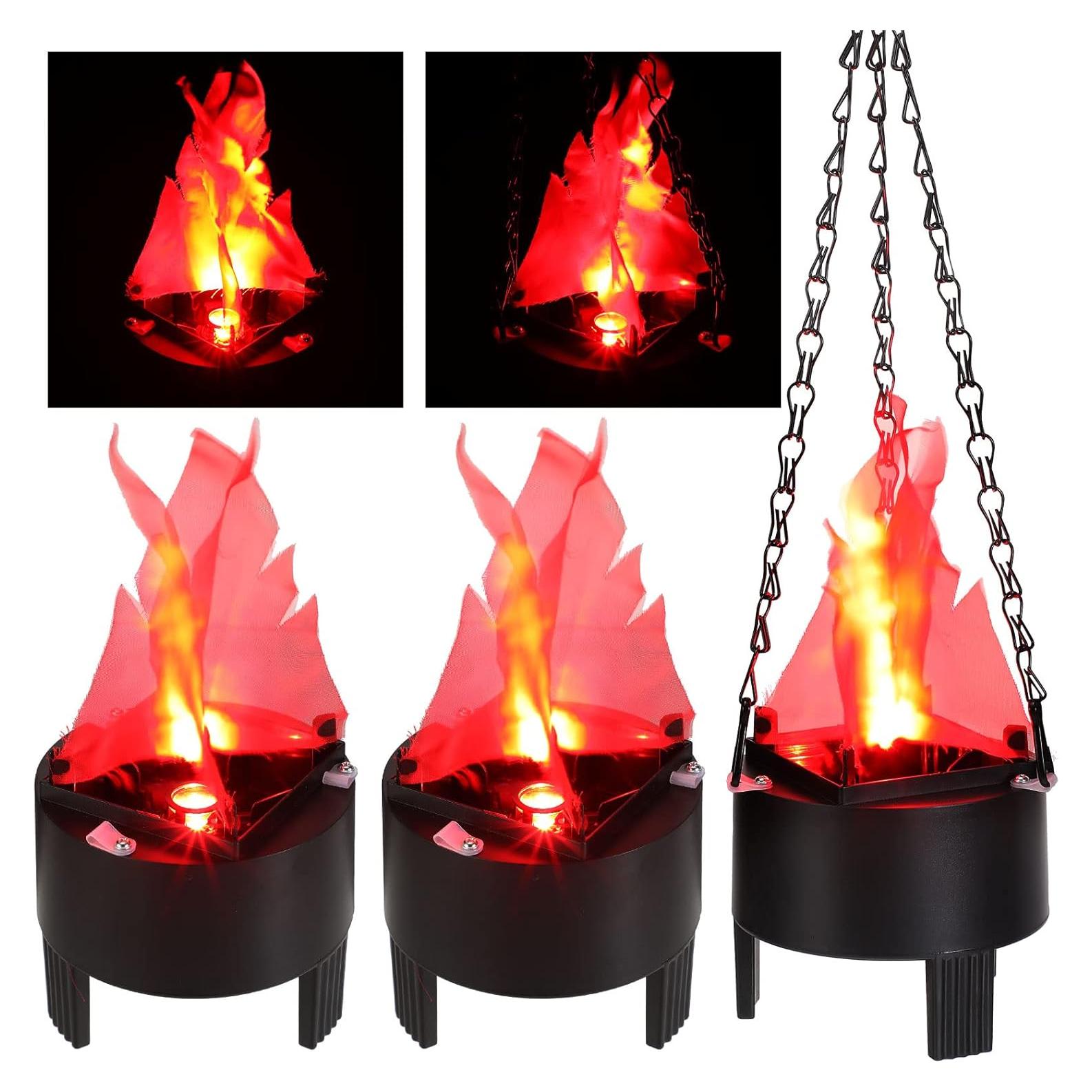 Lámpara de Llama Falsa LED 3 Pcs Macarrie 110V Decoración