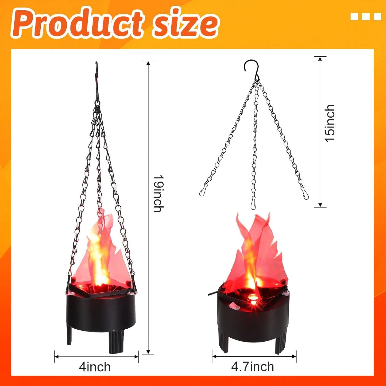 Lámpara de Llama Falsa LED 3 Pcs Macarrie 110V Decoración