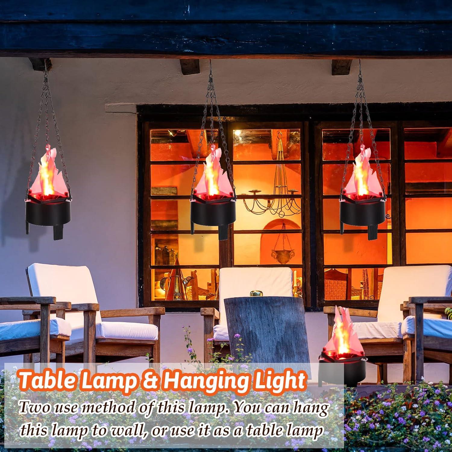 Lámpara de Llama Falsa LED 3 Pcs Macarrie 110V Decoración