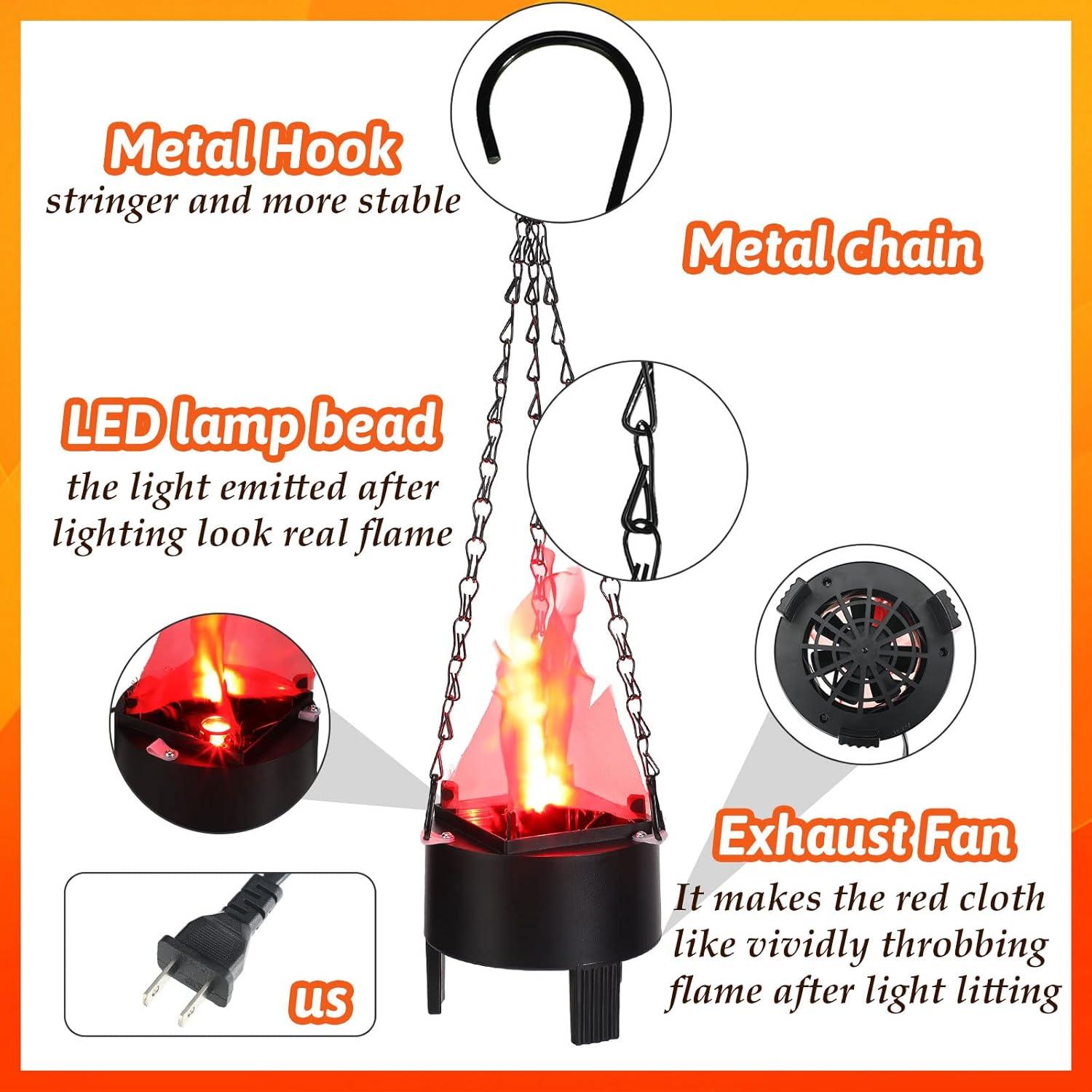 Lámpara de Llama Falsa LED 3 Pcs Macarrie 110V Decoración