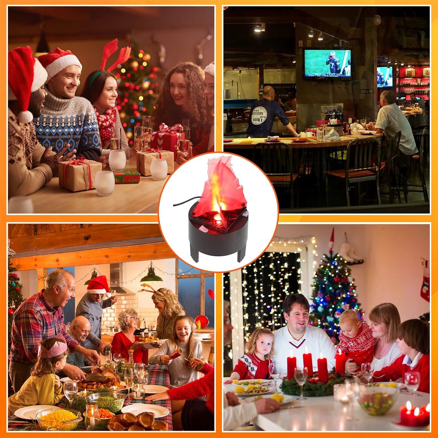 Lámpara de Llama Falsa LED 3 Pcs Macarrie 110V Decoración