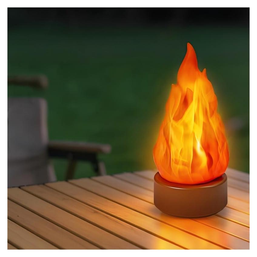 Luz Nocturna de Llama 3D Recargable Werncy - 3 Modos