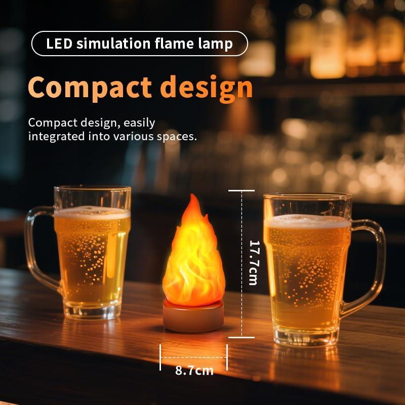 Luz Nocturna de Llama 3D Recargable Werncy - 3 Modos