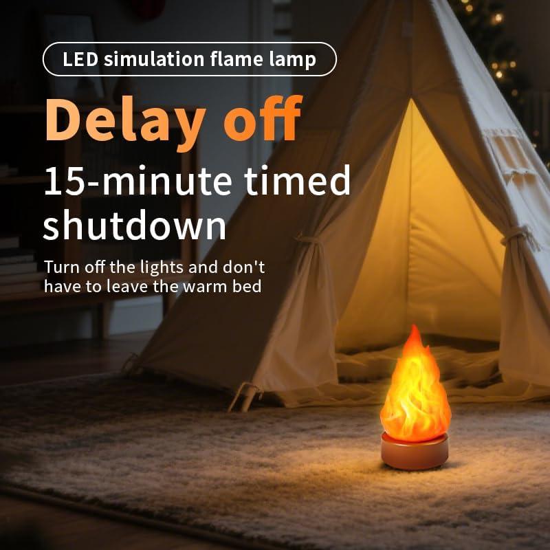 Luz Nocturna de Llama 3D Recargable Werncy - 3 Modos