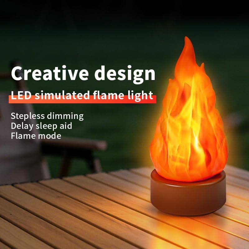 Luz Nocturna de Llama 3D Recargable Werncy - 3 Modos